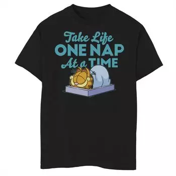 Футболка с плакатом Garfield Nap Attack для мальчиков 8–20 лет Licensed Character