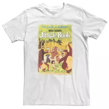Футболка с плакатом группы Big & Tall Disney «Книга джунглей» Licensed Character, белый