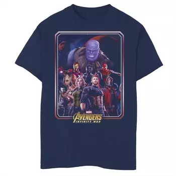Футболка с плакатом группы Marvel Avengers Infinity War для мальчиков 8–20 лет Marvel