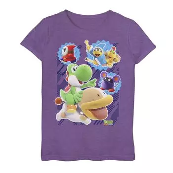 Футболка с плакатом группы Nintendo Yoshi's Crafted World для девочек 7–16 лет Licensed Character