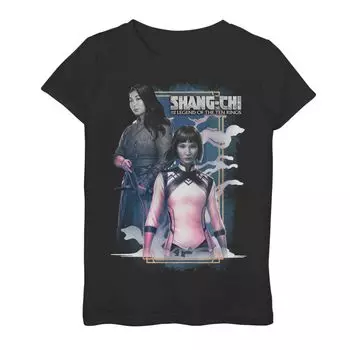 Футболка с плакатом и графическим изображением команды Marvel Shang-Chi для девочек 7–16 лет Marvel
