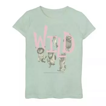Футболка с плакатом и графическим рисунком для девочек 7–16 лет «Where The Wild Things Are Wild» Licensed Character