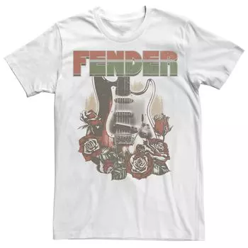 Футболка с плакатом и графическим рисунком Fender Guitar Roses для юниоров Licensed Character