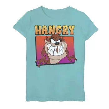 Футболка с плакатом и графическим рисунком «Looney Tunes Hangry Taz» для девочек 7–16 лет Licensed Character