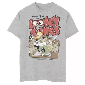 Футболка с плакатом и графическим рисунком Looney Tunes Tune для мальчиков 8–20 лет Licensed Character