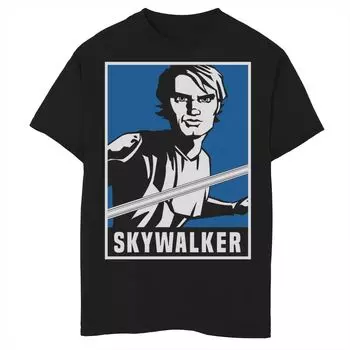 Футболка с плакатом и графикой Люка Скайуокера для мальчиков 8–20 лет «Звездные войны: Войны клонов» Star Wars