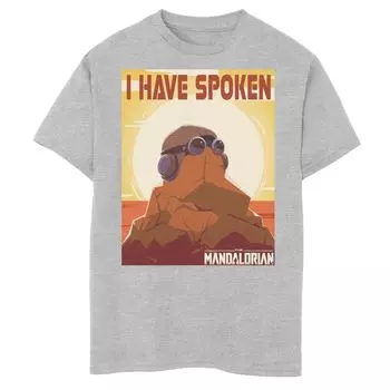 Футболка с плакатом и графикой «Звездные войны: Мандалорец, о котором я говорил» для мальчиков 8–20 лет Star Wars