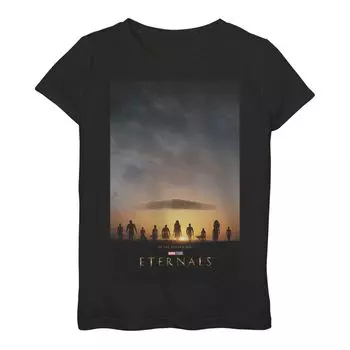 Футболка с плакатом и изображением заката для девочек 7–16 лет Marvel Eternals Group Marvel