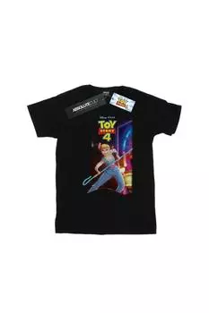 Футболка с плакатом «История игрушек 4: Бо Пип и Хихик МакДимплс» Disney, черный