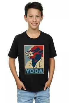 Футболка с плакатом «Йода» Star Wars, черный