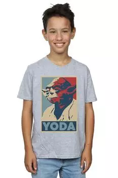 Футболка с плакатом «Йода» Star Wars, серый