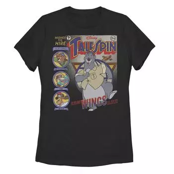 Футболка с плакатом Junior's Disney TaleSpin «Если у него есть крылья, я полечу на нем» Licensed Character, черный