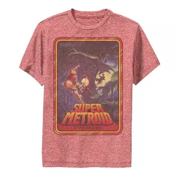Футболка с плакатом кандзи Nintendo Super Metroid для мальчиков 8–20 лет Licensed Character