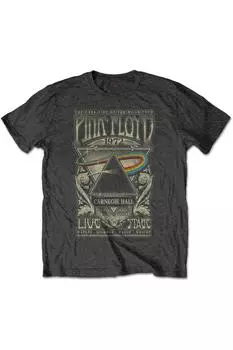 Футболка с плакатом Карнеги-холла Pink Floyd, серый