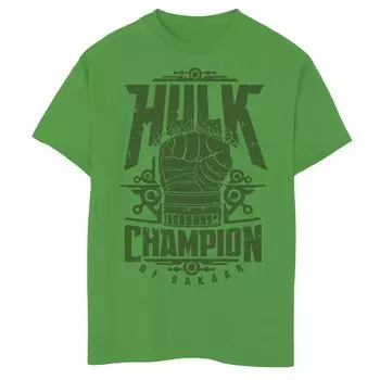 Футболка с плакатом «Кулак Сакаара» для мальчиков 8–20 лет Marvel Hulk Champion Of Sakaar Marvel