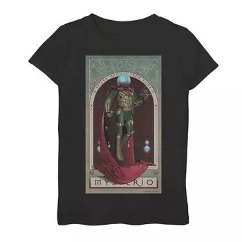 Футболка с плакатом Mysterio для девочек 7–16 лет «Человек-паук Marvel вдали от дома» Licensed Character