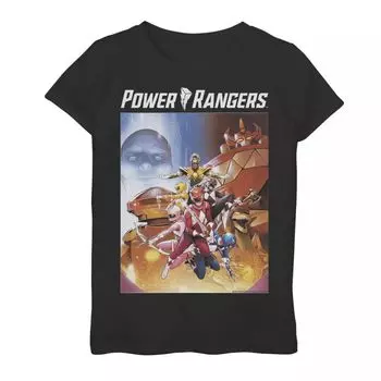 Футболка с плакатом Power Rangers Bad Guys для девочек 7–16 лет Licensed Character