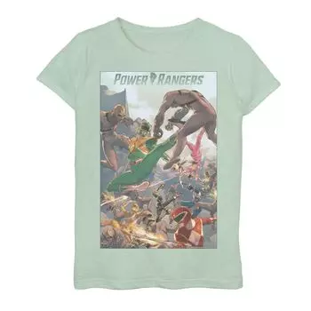 Футболка с плакатом Power Rangers для девочек 4–16 лет Licensed Character