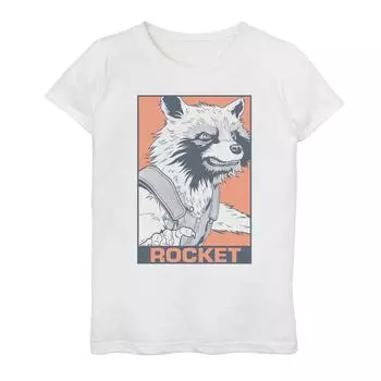 Футболка с плакатом Rocket Pop для девочек 7–16 лет Marvel Avengers Endgame Licensed Character