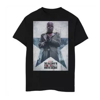 Футболка с плакатом с персонажем «Marvel Falcon Winter Soldier Baron Zemo» для мальчиков 8–20 лет Licensed Character