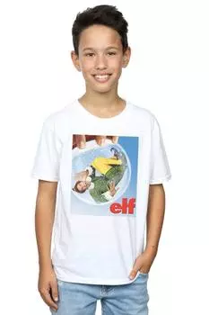 Футболка с плакатом «Снежный шар» Elf, белый