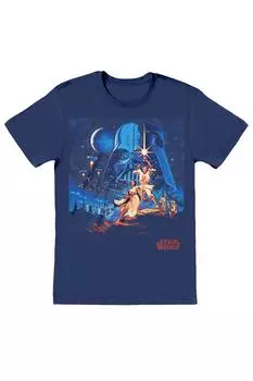 Футболка с плакатом Star Wars, темно-синий