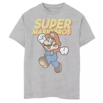 Футболка с плакатом Super Mario Bros для мальчиков 8–20 лет Licensed Character