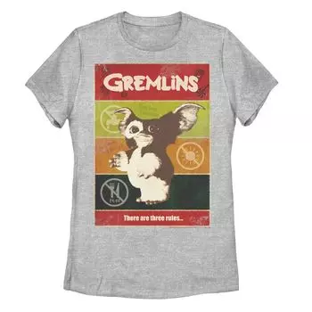Футболка с плакатом «Три правила» для юниоров Gremlins Gizmo Licensed Character