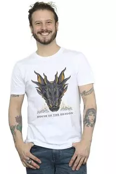 Футболка с пламенем дракона Game Of Thrones, белый