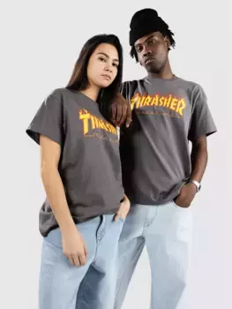 Футболка с пламенем Thrasher, черный