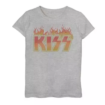 Футболка с пламенным логотипом Kiss для девочек 7–16 лет Licensed Character