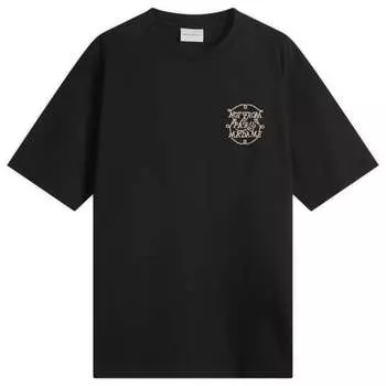 Футболка с плетеным слоганом Drle De Monsieur, черный