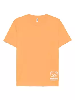 Футболка с плюшевым мишкой Moschino, оранжевый