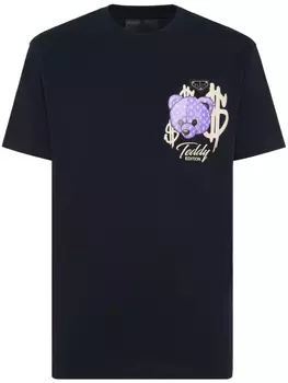 Футболка с плюшевым мишкой Philipp Plein, синий