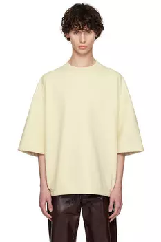 Футболка с подплечниками Jil Sander, цвет custard
