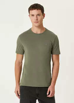 Футболка с подтяжками Allsaints, хаки