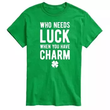 Футболка с подвеской Big & Tall Who Needs Luck Licensed Character