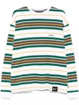 Футболка с пограничным узором Neighborhood, белый