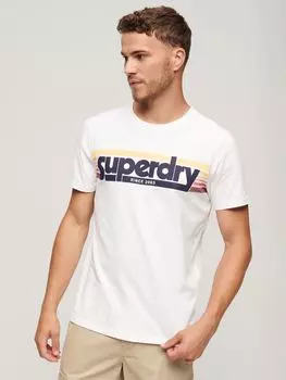 Футболка с полосатым логотипом Terrain Superdry, оптика