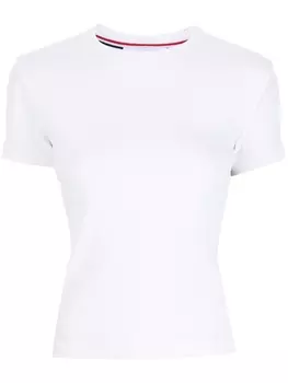 Футболка с полосками 4-Bar Thom Browne, белый