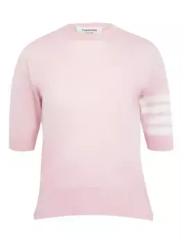 Футболка с полосками 4-Bar THOM BROWNE, розовый