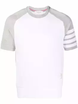 Футболка с полосками 4-Bar THOM BROWNE, белый