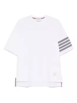 Футболка с полосками 4-Bar THOM BROWNE, белый
