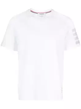 Футболка с полосками 4-Bar THOM BROWNE, белый