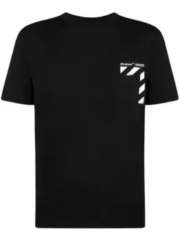 Футболка с полосками Diag OFF-WHITE, черный