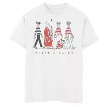 Футболка с полосками и рисунком «Wher's Waldo Group» для мальчиков 8–20 лет Licensed Character
