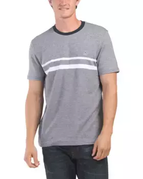 Футболка с полосками на груди из пике Birdseye Original Penguin, цвет Dark Sapphire