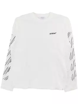 Футболка с полосками Off-White, белый