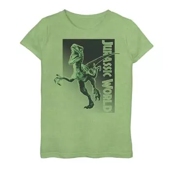 Футболка с полутоновым рисунком для девочек 7–16 лет «Мир Юрского периода Raptor Attack» Licensed Character