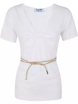 Футболка с поясом Blugirl, белый